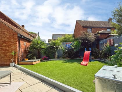 The rear garden, as photographed by the agent